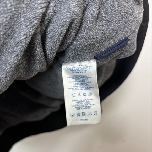 Lands End Coat Black Full Zip Long Sleeve Casual Lined Nylon Mens Winter Jacket - Picture 5 of 6